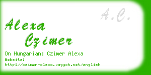 alexa czimer business card